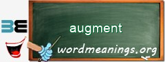 WordMeaning blackboard for augment